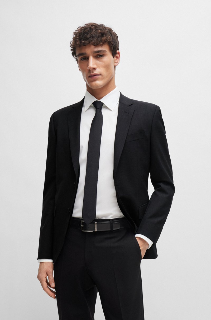 Hugo Boss Corbata elaborada en Italia con tejido jacquard de seda pura Descuento por venta flash