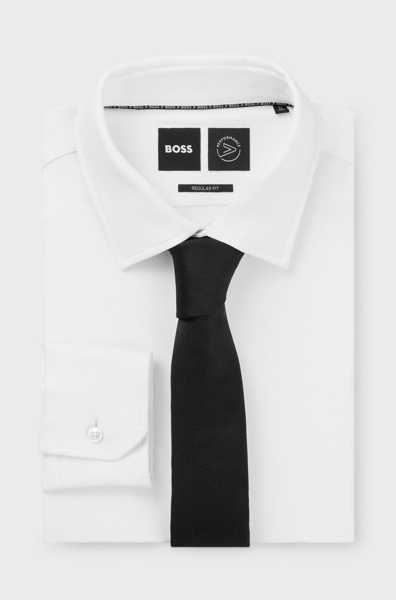 Hugo Boss Corbata elaborada en Italia con tejido jacquard de seda pura Descuento por venta flash