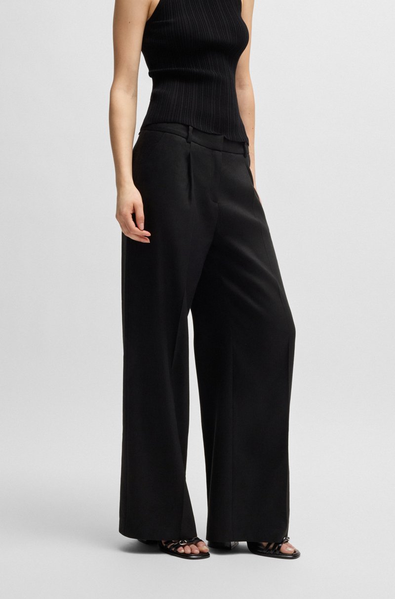 Hugo Boss Pantalones regular fit en mezcla de lino Precio ultrabajo