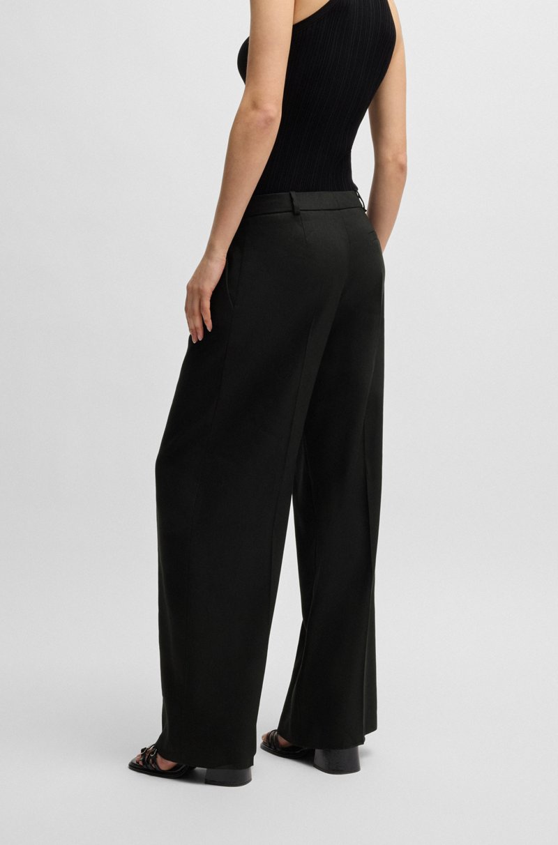 Hugo Boss Pantalones regular fit en mezcla de lino Precio ultrabajo