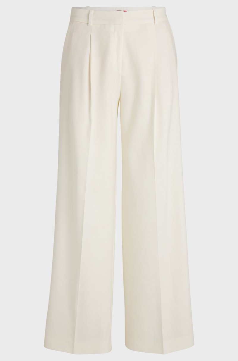 Hugo Boss Pantalones regular fit en mezcla de lino 2025