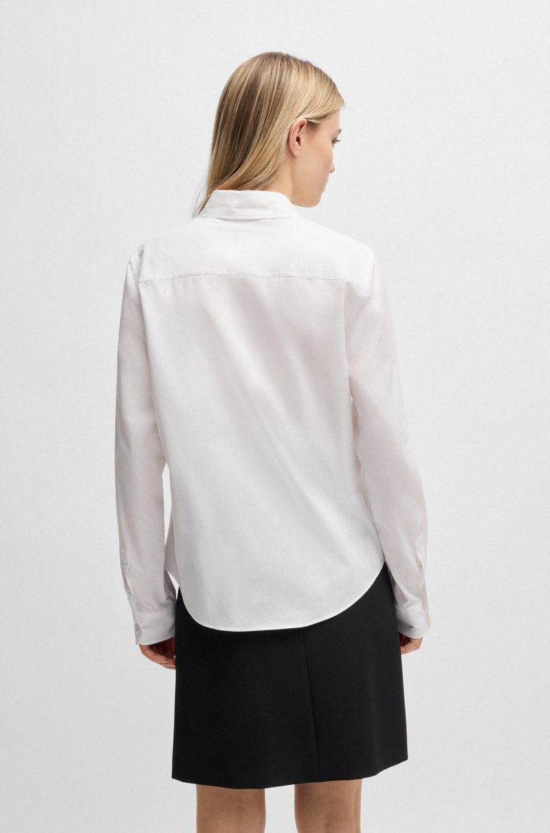 Hugo Boss Blusa regular fit de lona de algodón elástico Outlet online