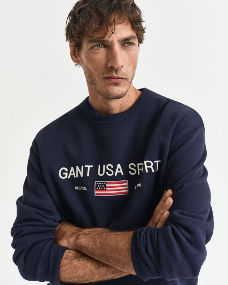 Gant Sudadera de cuello redondo Graphic Descuento por venta flash
