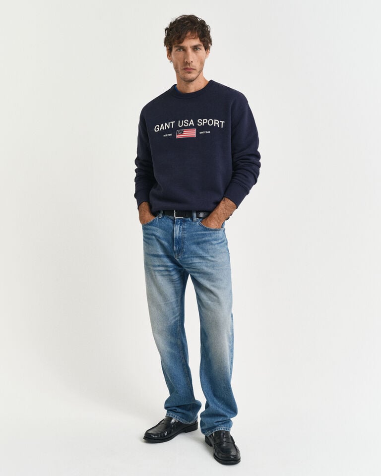 Gant Sudadera de cuello redondo Graphic Grandes ahorros