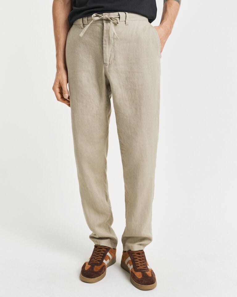 Gant Pantalones Relaxed Fit de lino con cordón ajustable Ventas relámpago