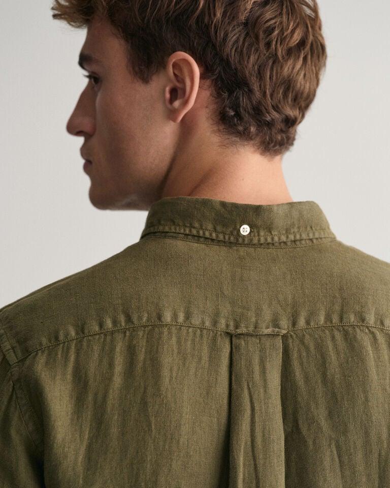 Gant Camisa Regular Fit de lino teñido en prenda Descuento