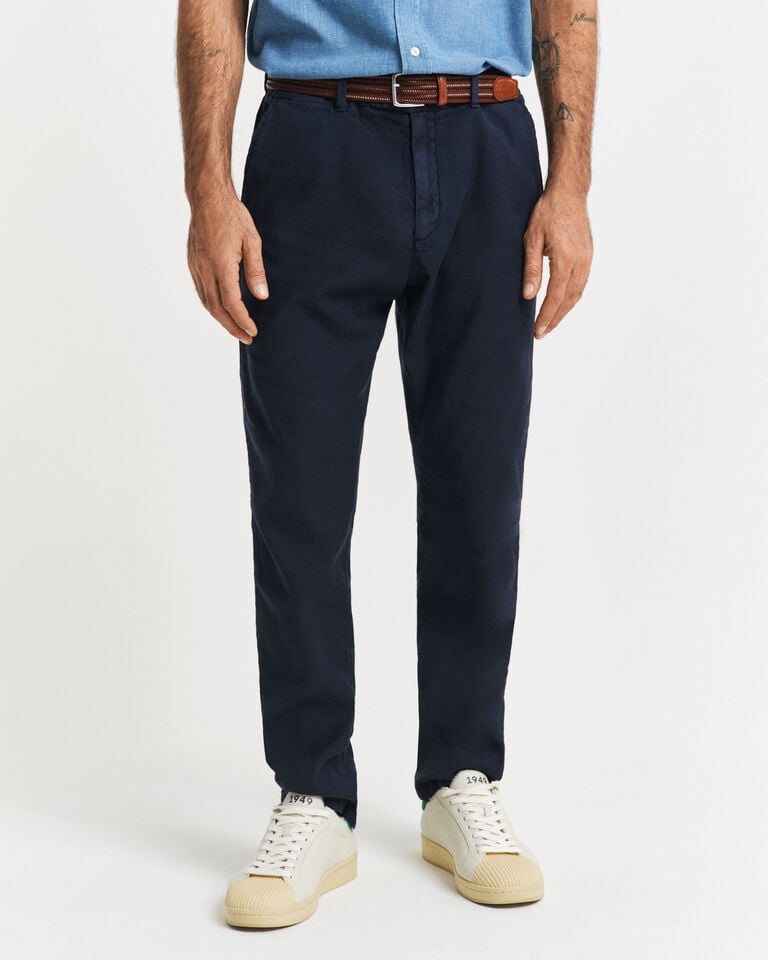 Gant Pantalones chinos Slim Fit de algodón y lino Liquidación