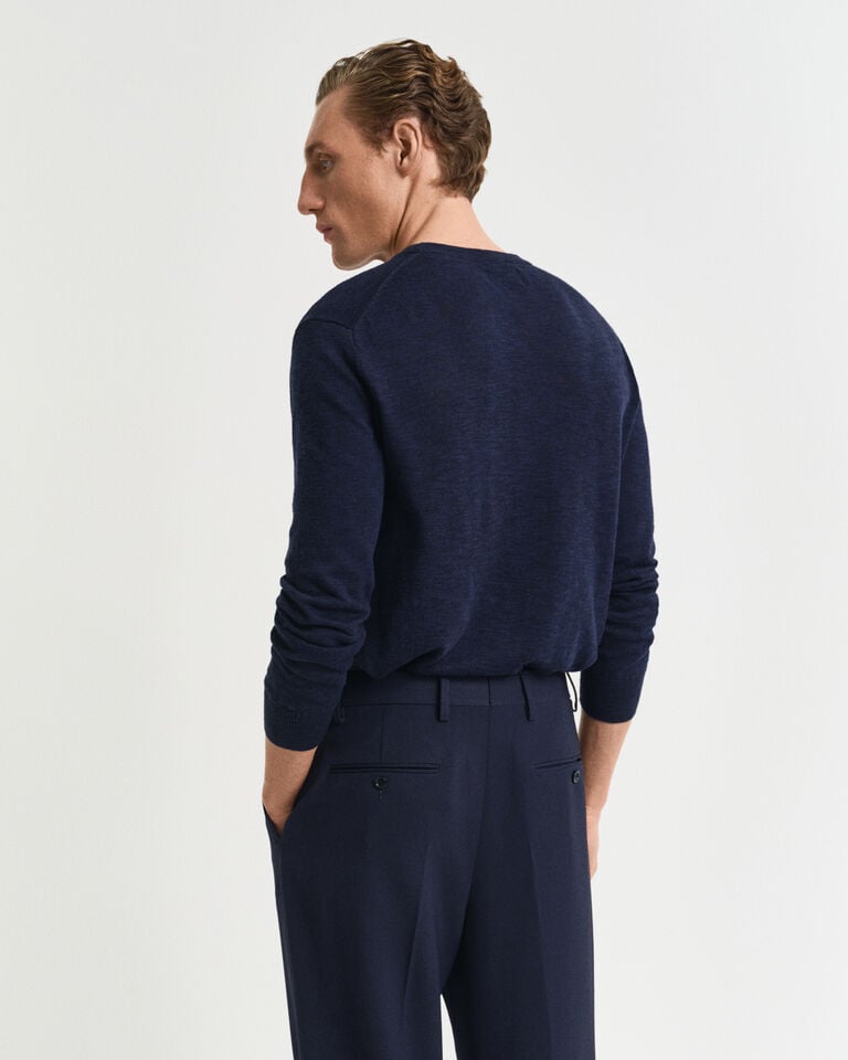 Gant Jersey de cuello redondo en mezcla de lino Mejor oferta
