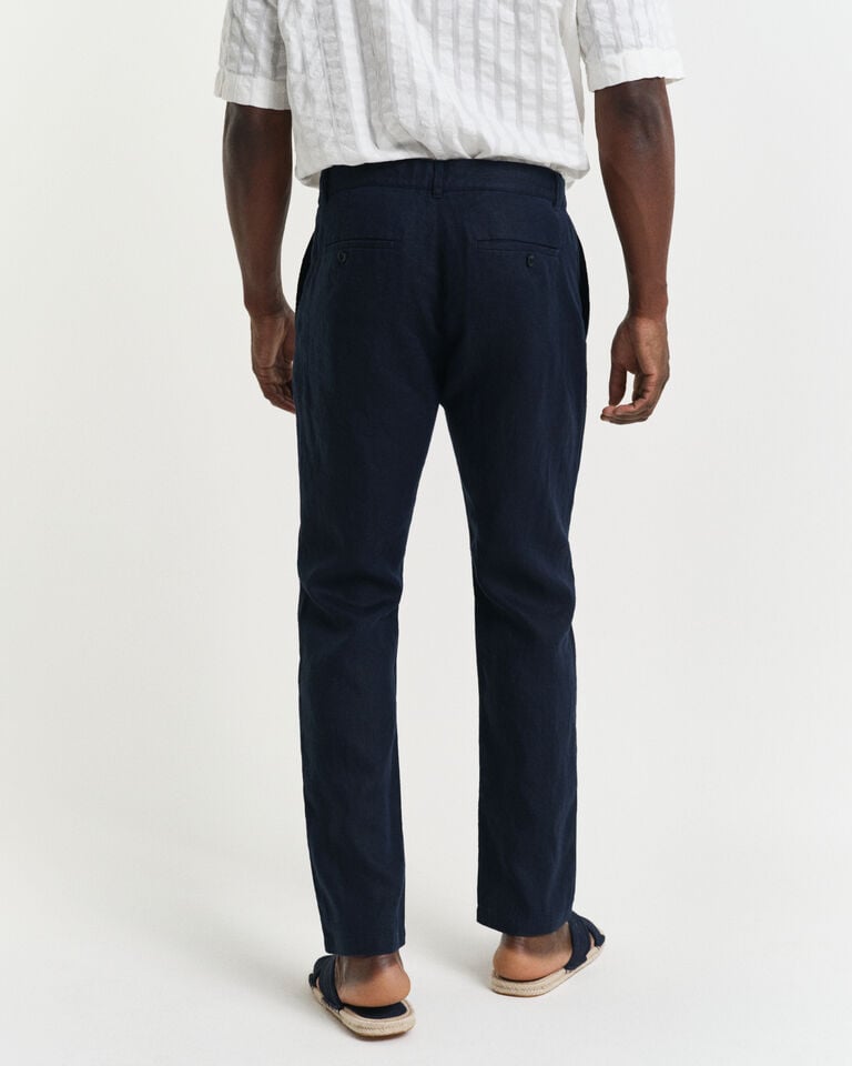 Gant Pantalones Relaxed Fit de lino con cordón ajustable Oferta especial