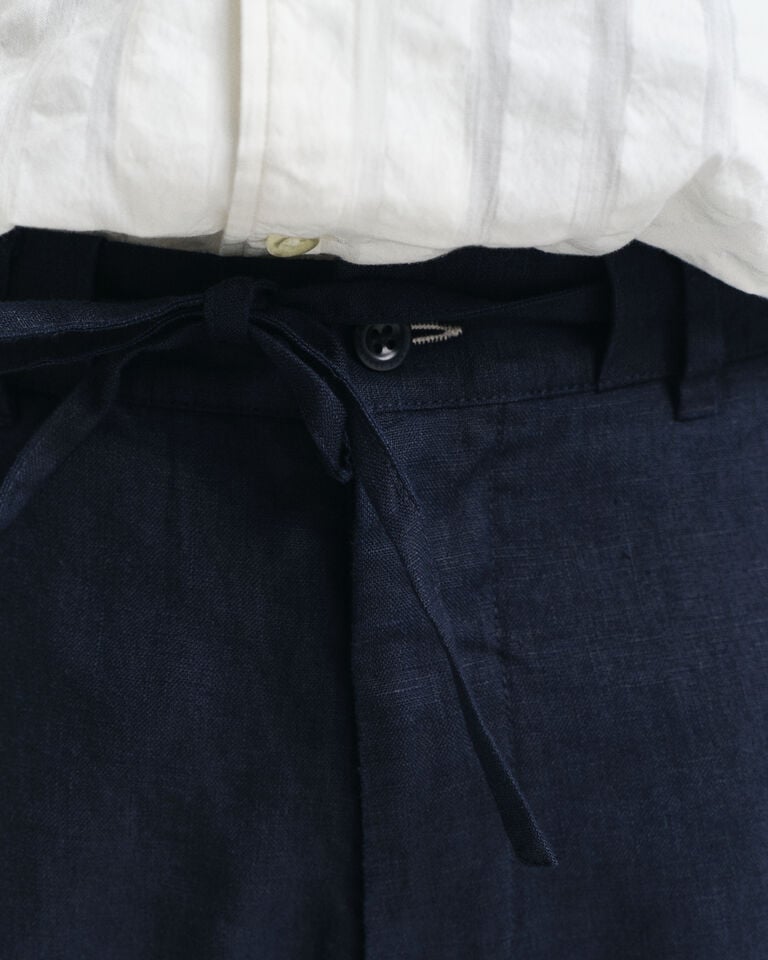 Gant Pantalones Relaxed Fit de lino con cordón ajustable Oferta especial
