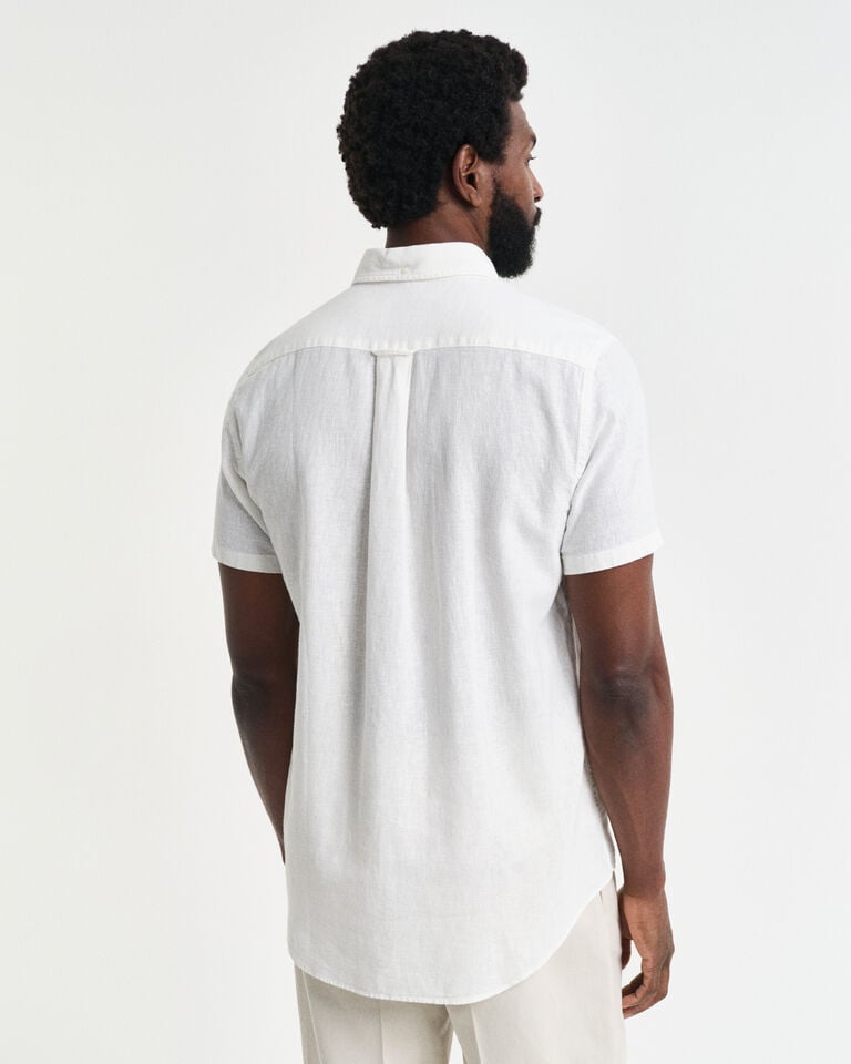 Gant Camisa Regular Fit de manga corta en algodón y lino COMPRAR AHORA