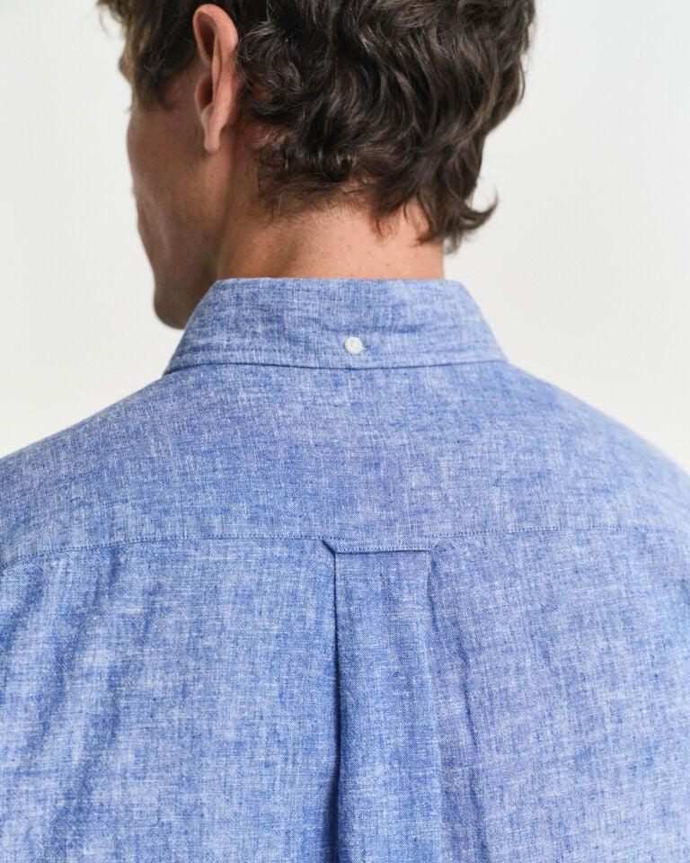 Gant Camisa Regular Fit de manga corta en algodón y lino Oferta especial de fábrica