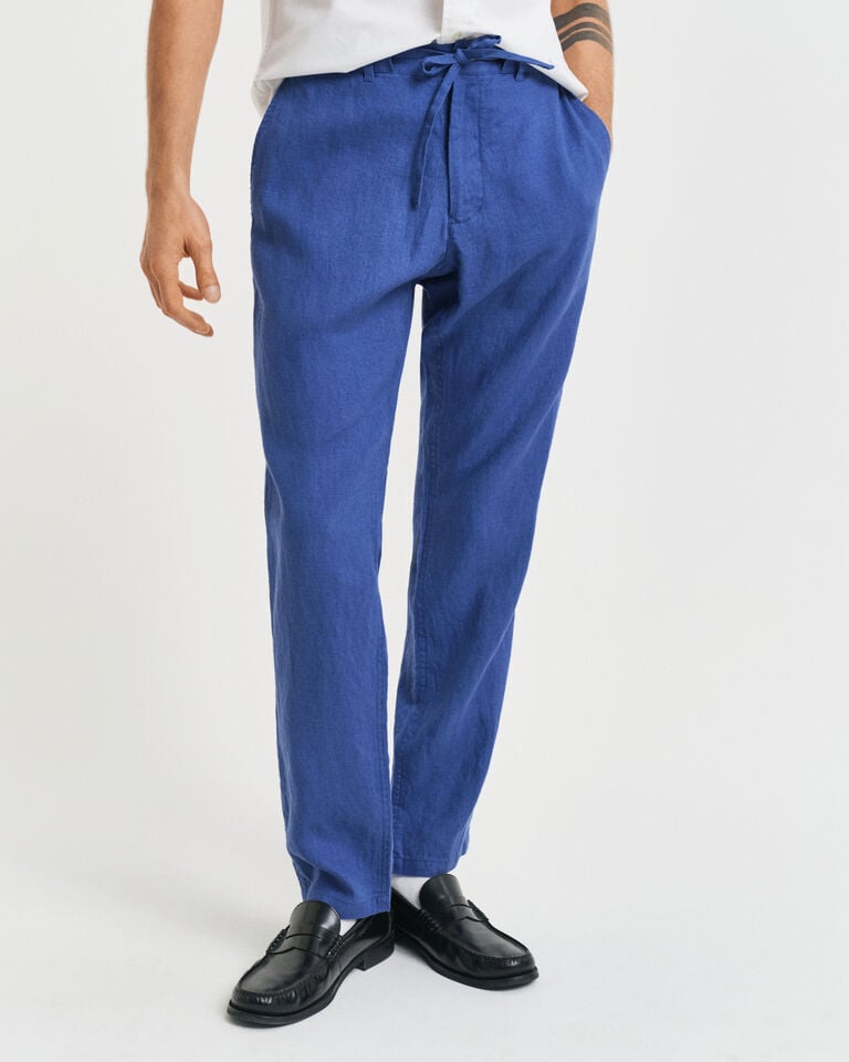 Gant Pantalones Relaxed Fit de lino con cordón ajustable Solo queda un día