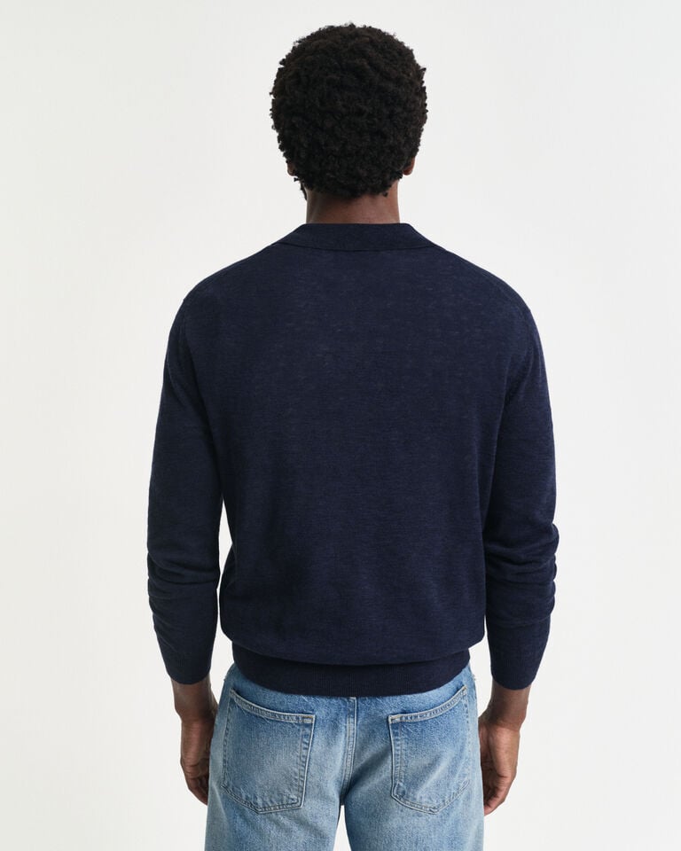 Gant Jersey tipo polo en mezcla de lino Superdescuento