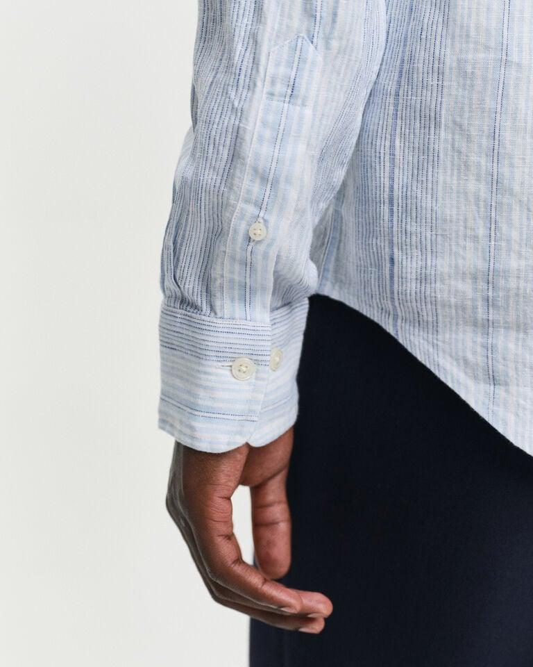 Gant Camisa Regular Fit de lino a rayas finas Grandes descuentos
