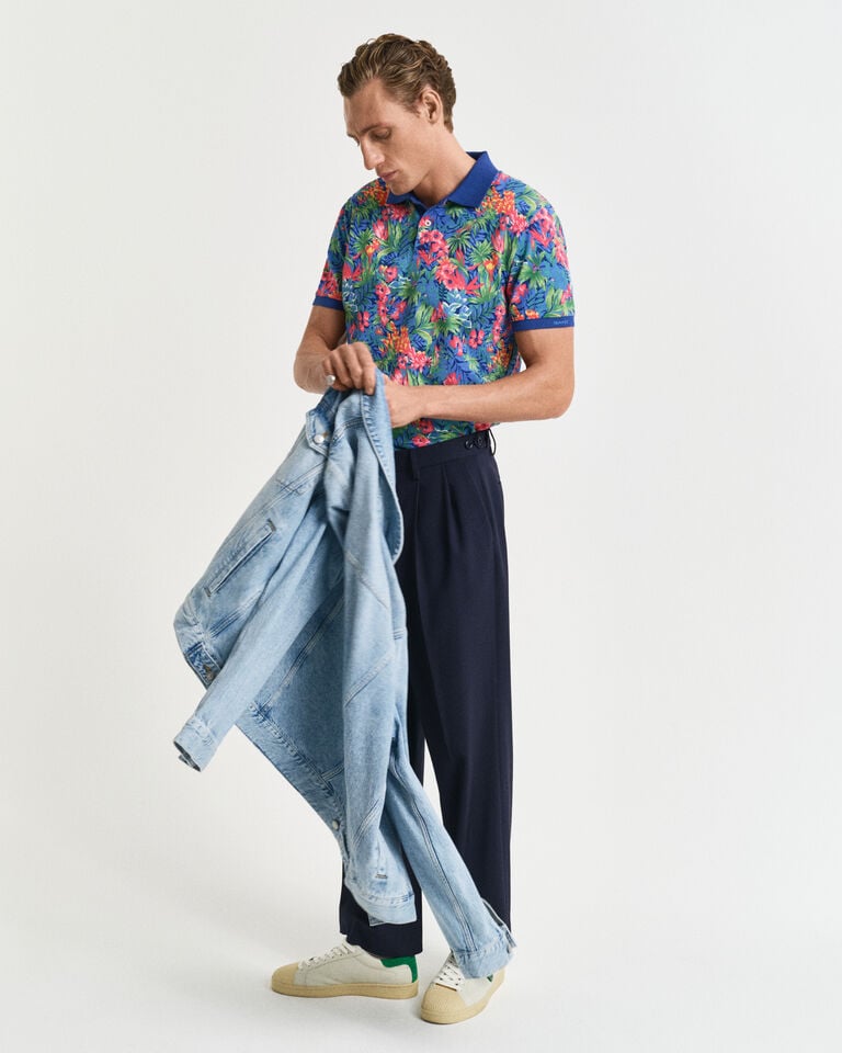 Gant Polo con estampado tropical multicolor En oferta