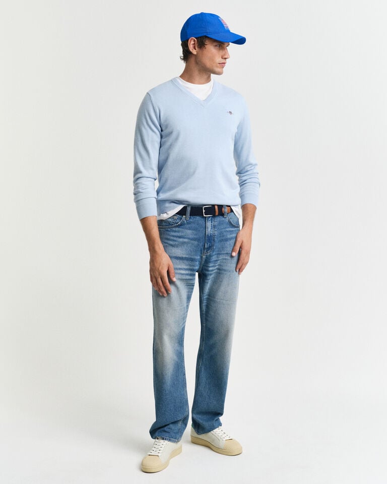 Gant Jersey clásico de algodón con cuello de pico Libre de impuestos