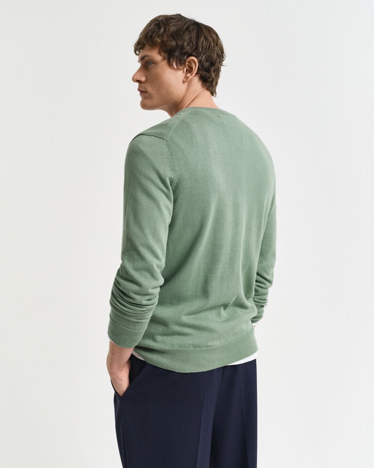 Gant Jersey clásico de algodón con cuello de pico Grandes ahorros