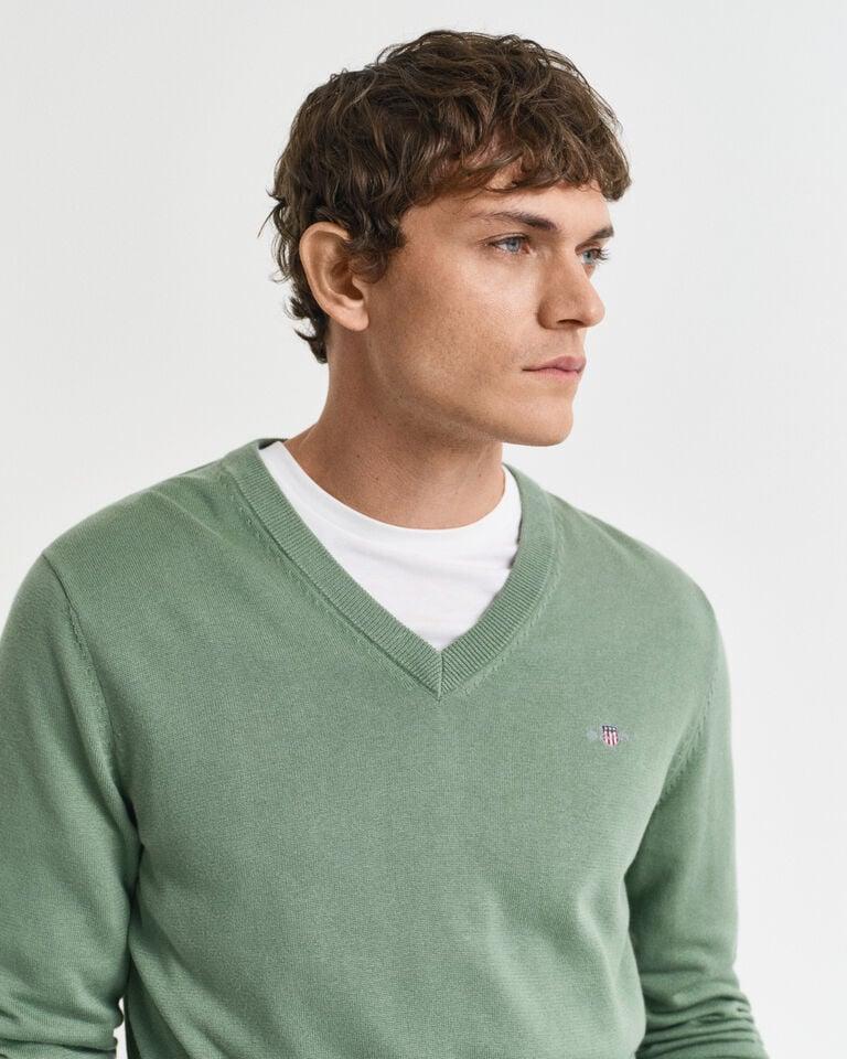 Gant Jersey clásico de algodón con cuello de pico Grandes ahorros