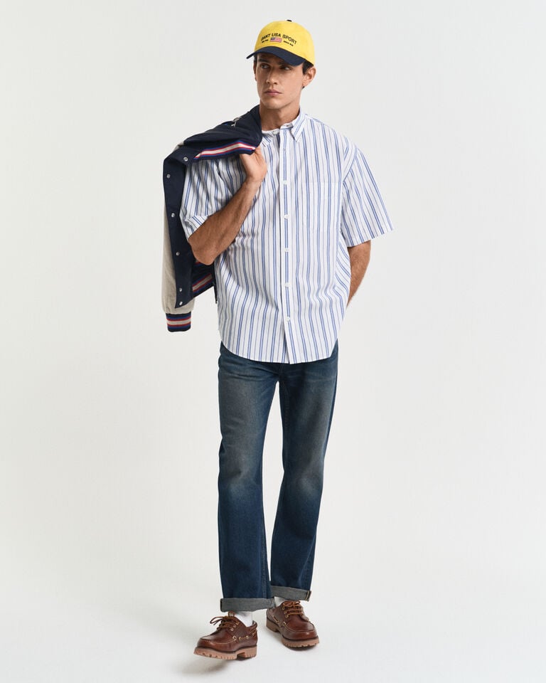 Gant Camisa Relaxed Fit Heritage Poplin de manga corta Precio ultrabajo
