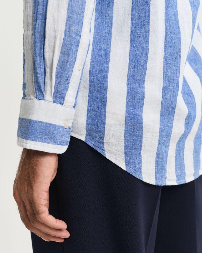 Gant Camisa Regular Fit de lino y algodón a rayas llamativas Liquidación