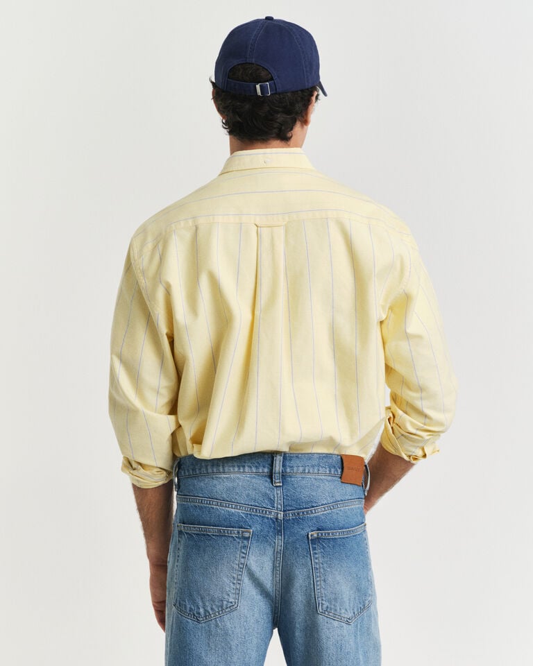 Gant Camisa Oxford Relaxed Fit Heritage a rayas Mejor oferta