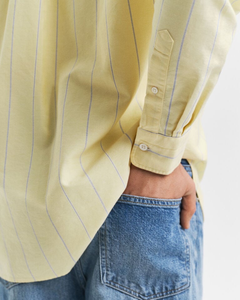 Gant Camisa Oxford Relaxed Fit Heritage a rayas Mejor oferta