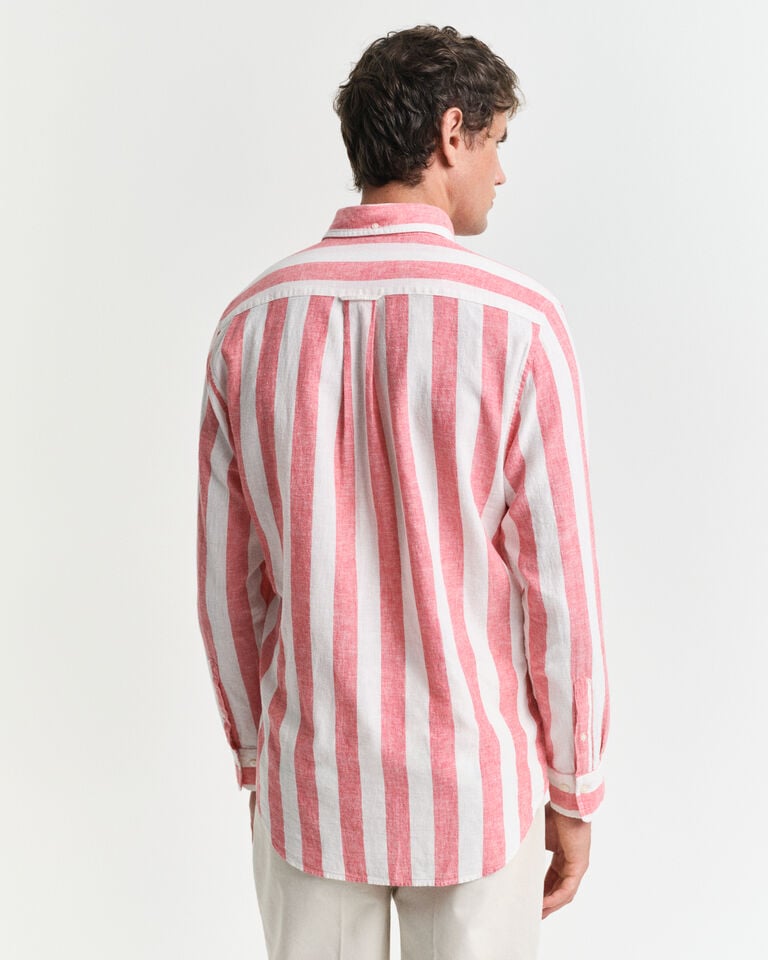 Gant Camisa Regular Fit de lino y algodón a rayas llamativas Oferta especial