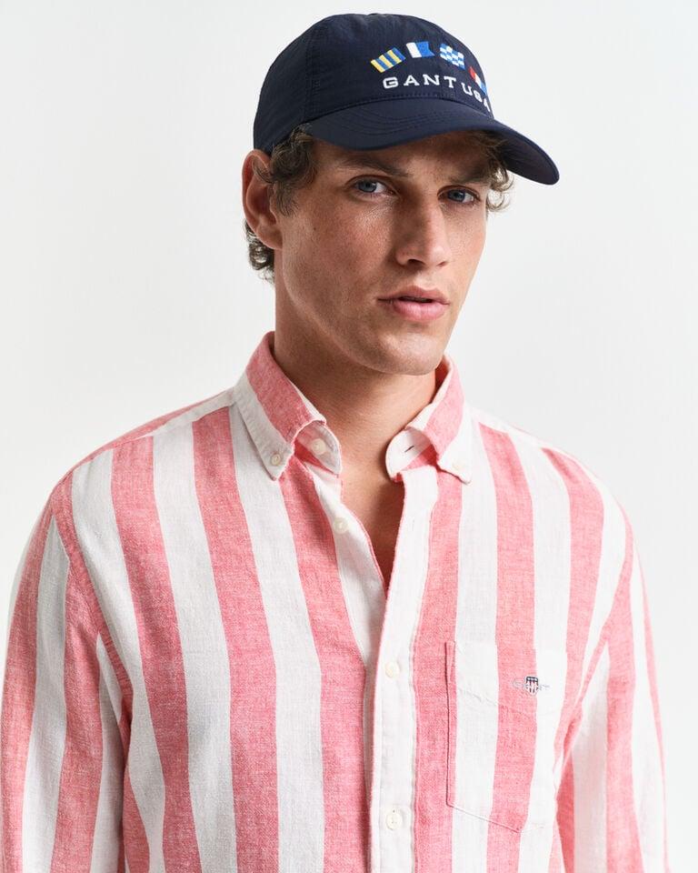 Gant Camisa Regular Fit de lino y algodón a rayas llamativas Oferta especial