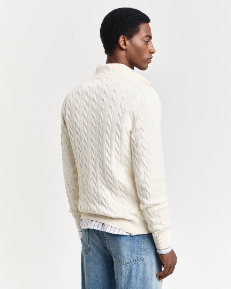 Gant Jersey de punto de ochos de algodón con media cremallera COMPRAR AHORA