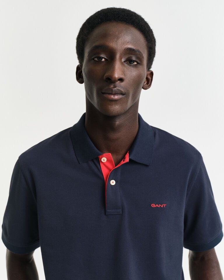Gant Polo de piqué en contraste Ofertas de temporada