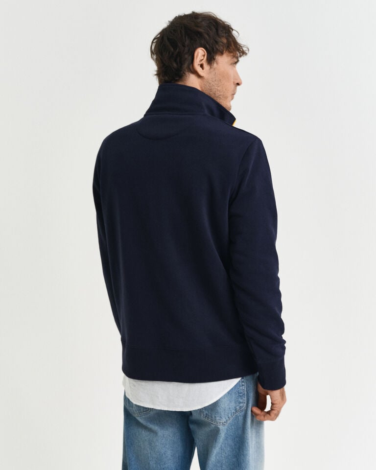Gant Sudadera con media cremallera en contraste Tienda de fábrica