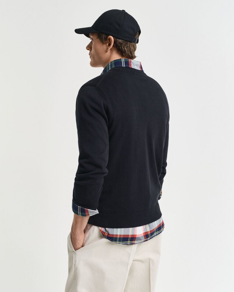 Gant Jersey clásico de algodón con cuello redondo Ofertas de temporada