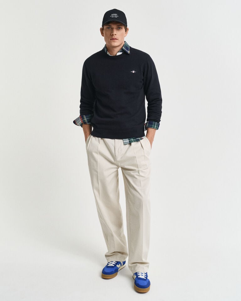 Gant Jersey clásico de algodón con cuello redondo Ofertas de temporada