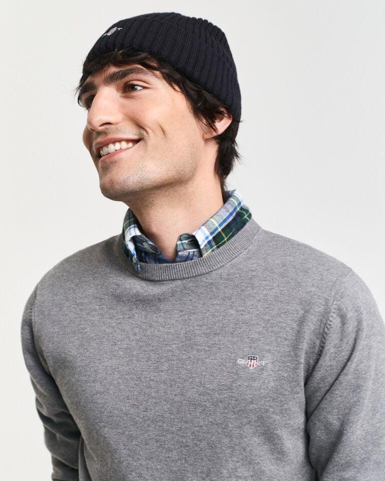 Gant Jersey clásico de algodón con cuello redondo Ofertas especiales
