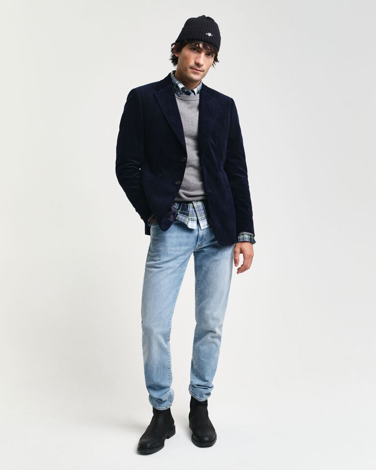 Gant Jersey clásico de algodón con cuello redondo Ofertas especiales