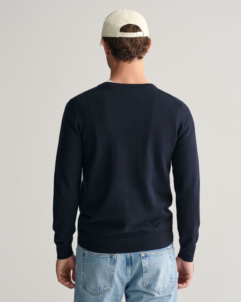 Gant Jersey clásico de algodón con cuello de pico Rebajas de fin de temporada