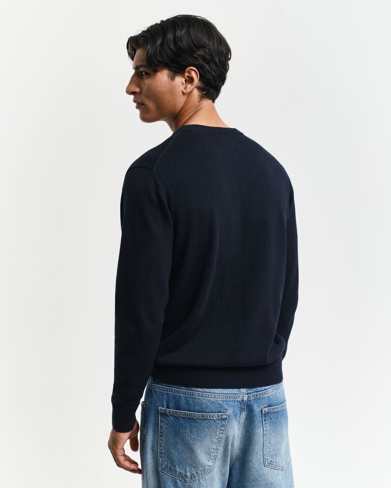 Gant Jersey clásico de algodón con cuello redondo 2025