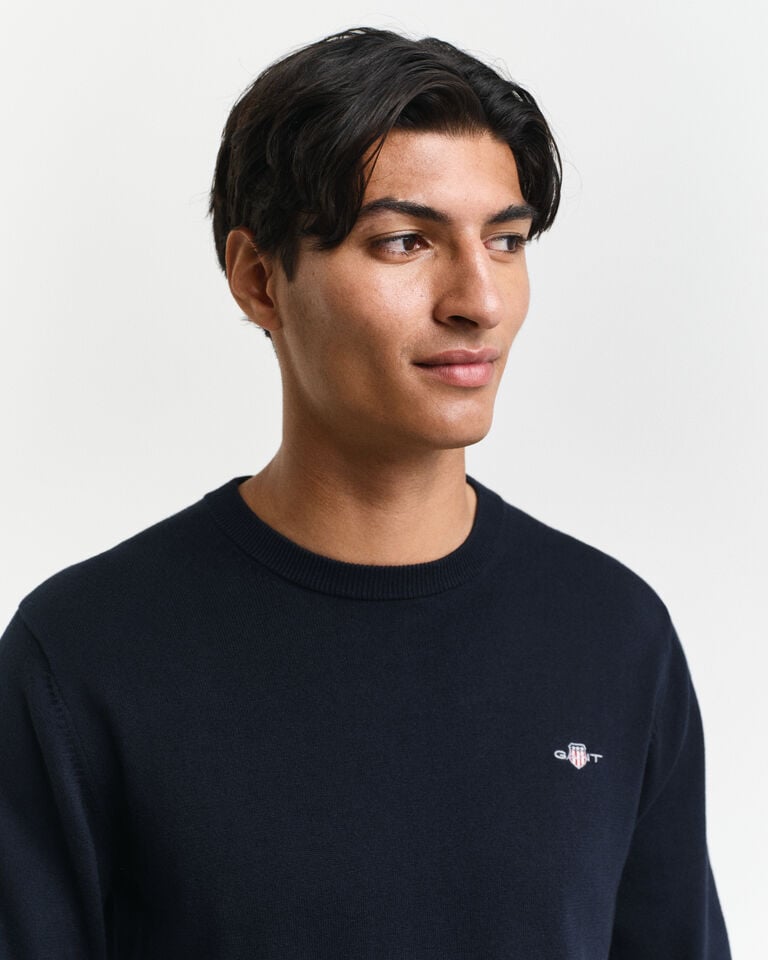 Gant Jersey clásico de algodón con cuello redondo 2025