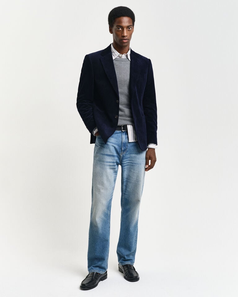 Gant Jersey de cuello redondo en piqué de algodón Outlet online
