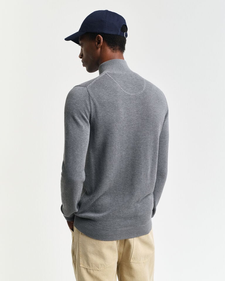 Gant Jersey de piqué de algodón con media cremallera Ofertas
