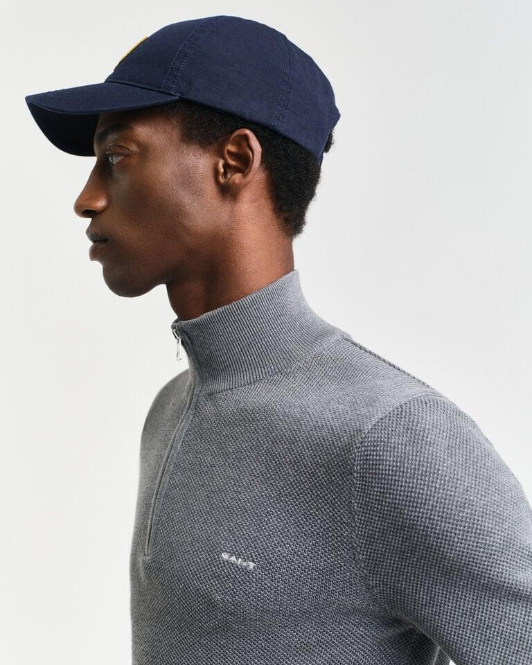 Gant Jersey de piqué de algodón con media cremallera Ofertas