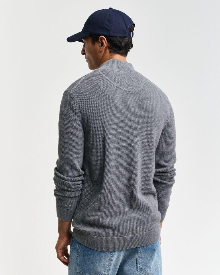 Gant Cárdigan en piqué de algodón con cremallera Venta caliente