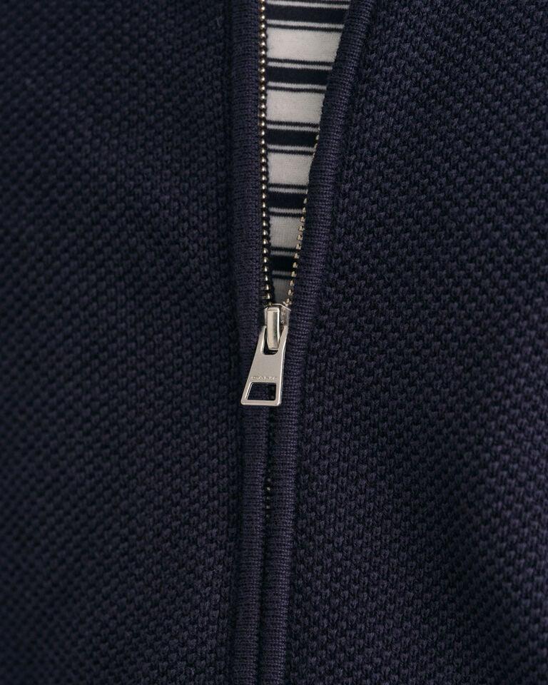 Gant Cárdigan en piqué de algodón con cremallera Rebajas baratas