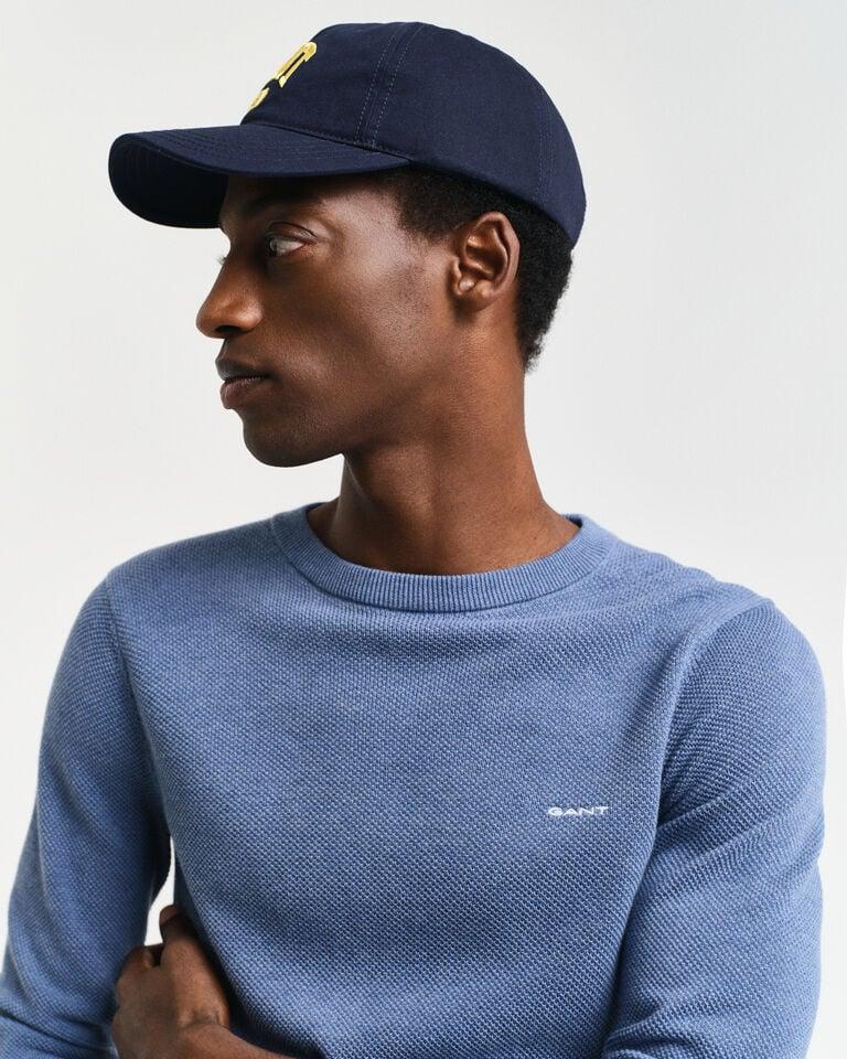 Gant Jersey de cuello redondo en piqué de algodón Rebajas de fábrica