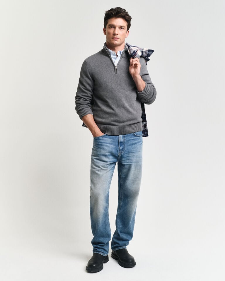 Gant Jersey de algodón con media cremallera Casual Los más vendidos