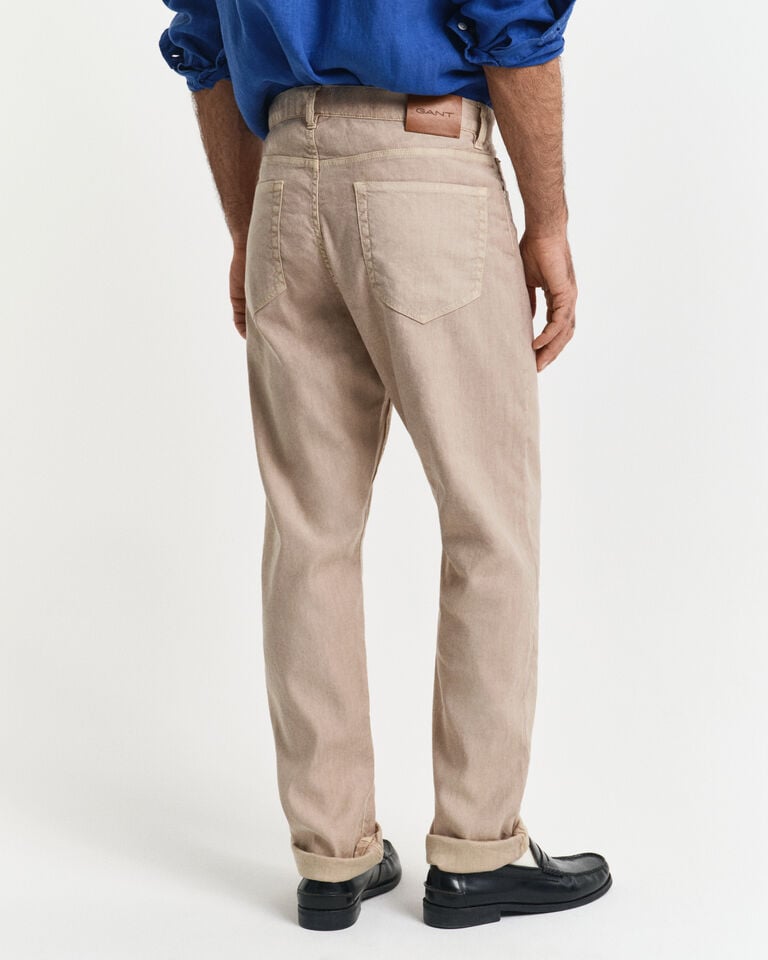 Gant Vaqueros Regular Fit de algodón y lino Liquidación