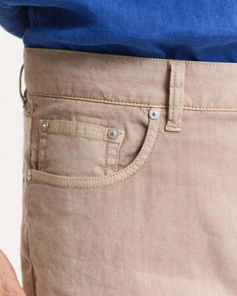 Gant Vaqueros Regular Fit de algodón y lino Liquidación