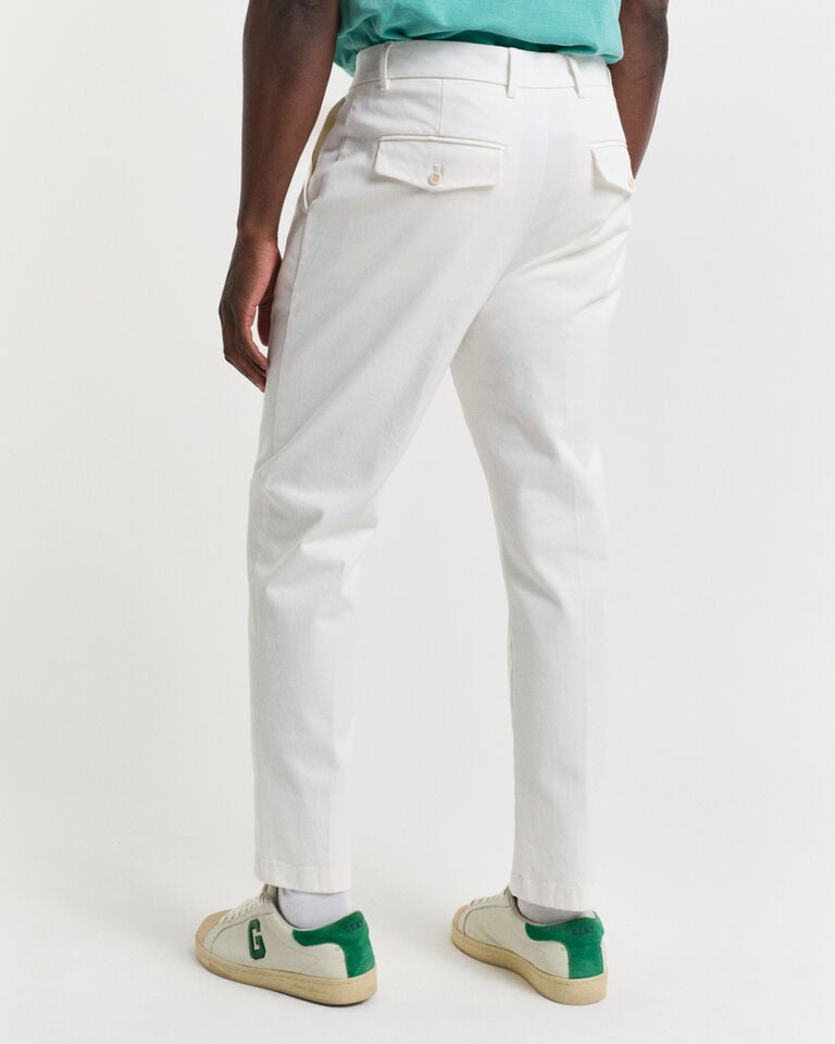 Gant Pantalones Slim Fit de sarga de algodón ajustados en el bajo Grandes descuentos