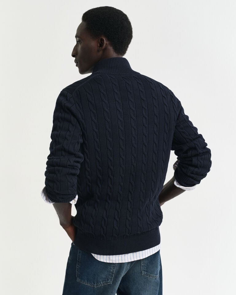 Gant Jersey de punto de ochos de algodón con media cremallera Precios de Black Friday